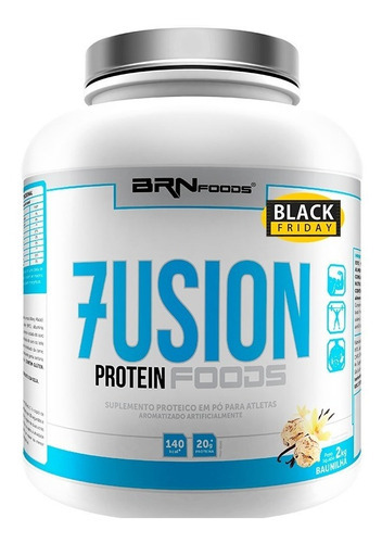 Whey Proten Concentrado Fusion  2kg - Brn Foods Sabor Baunilha