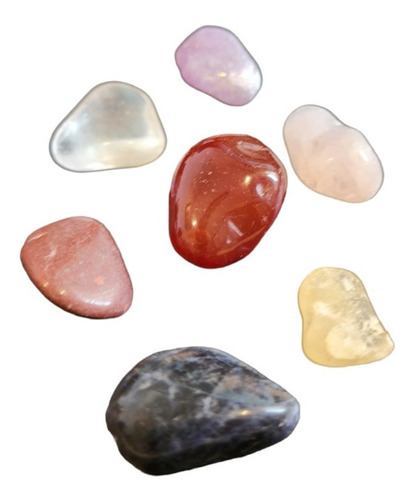 Pedras Chakras Naturais Cristais Pequenas Kit Mistos 7 Unid