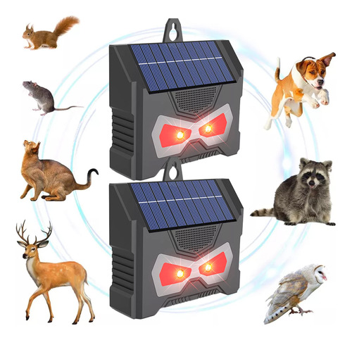 Repelente De Animales Electrónico Solar Ultrasónico De 2 Pie