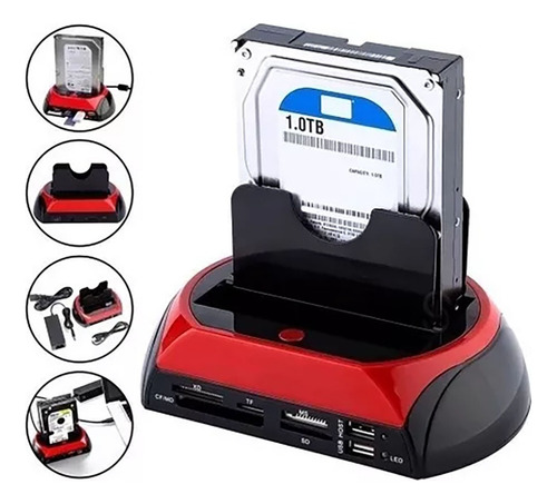 Hd All In 1 Hdd Docking Usb 2,0 3.0 Sata Backup Leitor