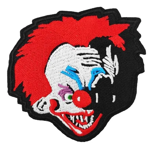 Clown Face Embroidered Iron On And Sew On Horror