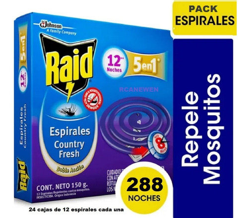 Raid®espirales Country Protección Contra Mosquitos Pack 