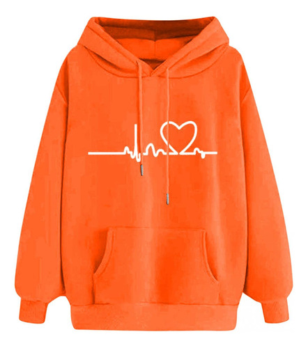 Sudadera Capucha Para Chica Adolescente Grafico Ecg Bonito