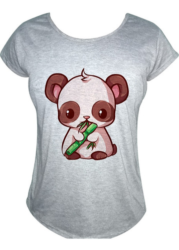 Remera Sublimada Mujer Oso Panda