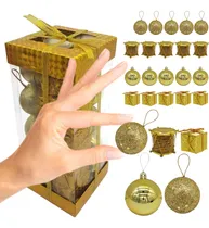 Comprar Set X20 Adornos Navideños Caja Regalo Arbolito Navidad Deco