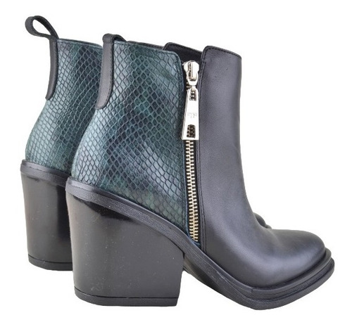 Imagen 5 de 10 de Botinetas Botas Botitas De Mujer De Cuero Kioto - Ferraro