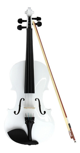 Violin Musical 4/4 Con Estuche Y Accesorios Color Blanco