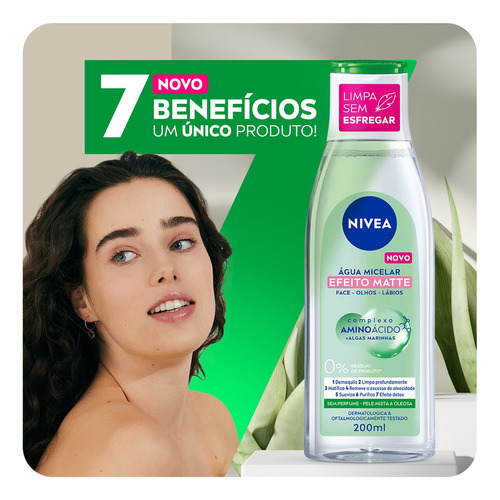 Nivea Água Micelar Facial Limpeza 7 Em 1 Efeito Matte 200ml