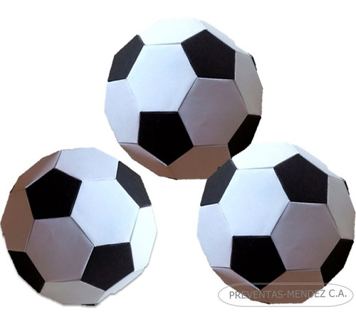 Plantilla  Imprimible Balón  Fútbol De Papel Decorar Eventos