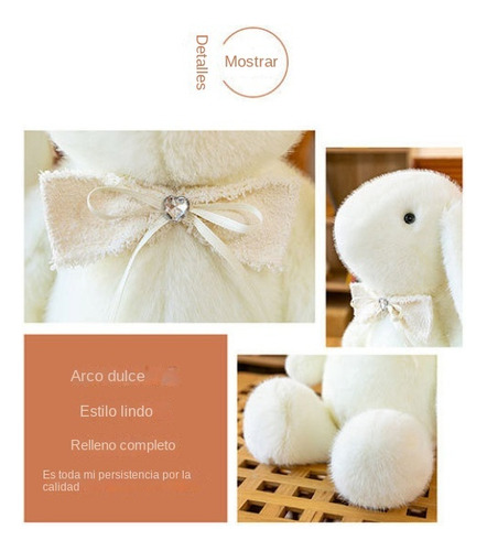 Bow Tie Pride Conejito Figurita Muñeca Conejo Orejas Largas