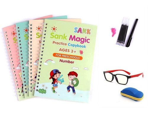 Kit Cuadernos De Caligrafía + Lentes De Computadora (niños)