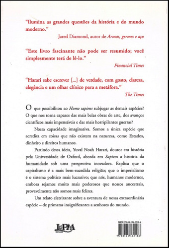 Sapiens - Uma Breve História Da Humanidade / Yuval Noah Harari / Lpm Editores