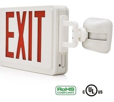 Imagen 2 de 5 de Comercial Led Rojo Señal De Salida Y El Luminario Emergencia