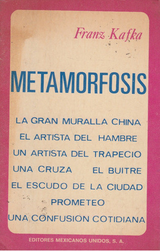 Metamorfosis Franz Kafka 