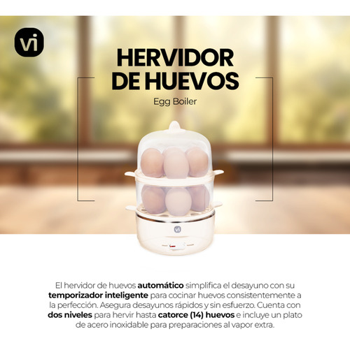 Hervidor Doble De Huevos: Cocina Práctica