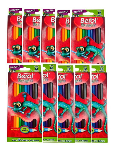 Colores Berol Redondos Largos Recreo 250 Cajas 12 Pzas +obse