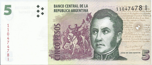 Argentina 5 Pesos 2013