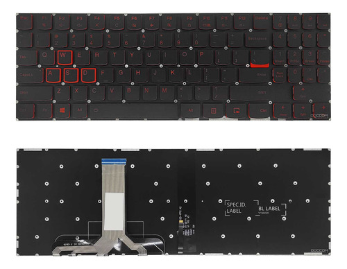 Teclado Para Lenovo Legion Y520-15ikbm Y520-15ikbn Led Red