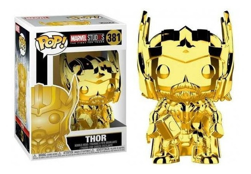 Avengers Thor Funko Pop Cromado #381 Marvel 10 Años