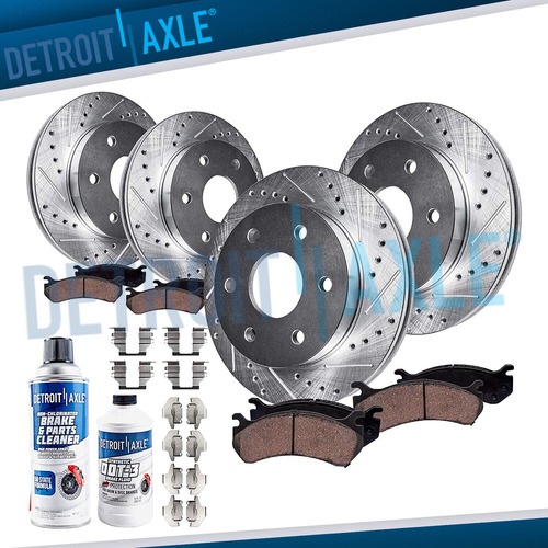 Front & Rear Drilled Rotors + Ceramic Pad For 2005 2006 20