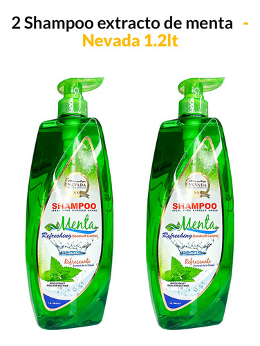 2 Shampoo Extracto De Menta 1.2lt - Nevada