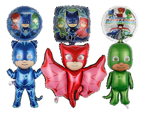 Kit Fiesta Pj Masks Globos De Cumpleaños Decoración