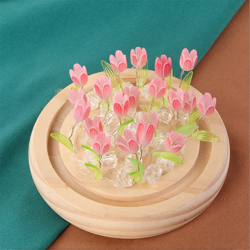 Adornos Artificiales Con Forma De Tulipán Para Luces Nocturn
