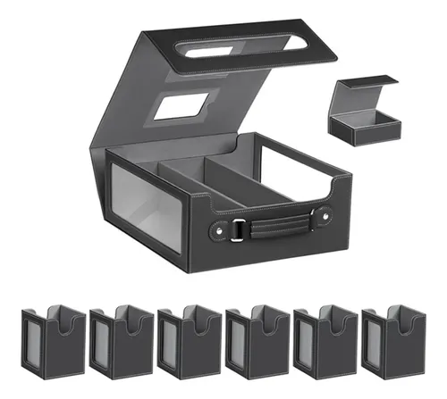 Trading Card Storage Box With Window Magnetic Deck Hand - A2