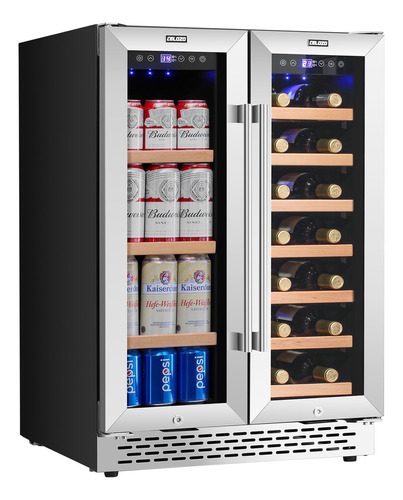 Refrigerador De Bebidas De 24 Pulgadas, 18 Botellas Y 57 Lat