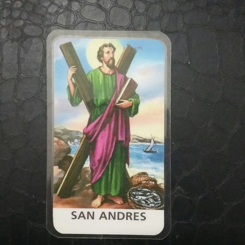 Estampita De San Andres Plastificada 