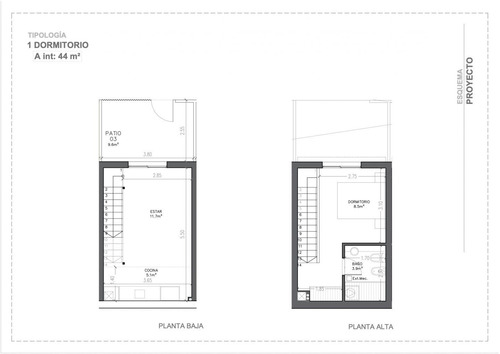 Casas Duplex La Blanqueada 1 Dormitorio Patio Unidad 4