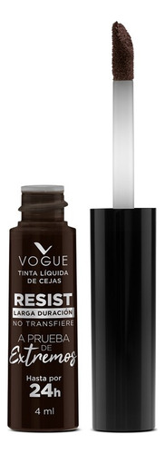  Vogue Resist Larga Duración tinta de cejas liquido color café 4ml