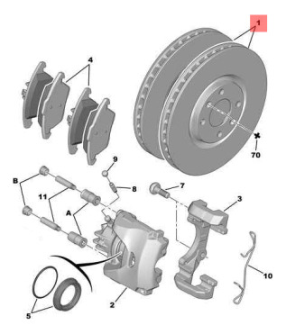 Discos De Freno Del + Pastillas Original Citroen C4 1.6 Thp