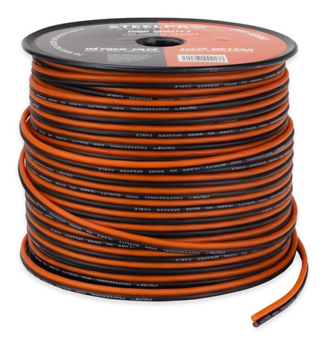Imagen 2 de 4 de Rollo De Cable Duplex Para Bocina 16 Awg 100m- Steelpro