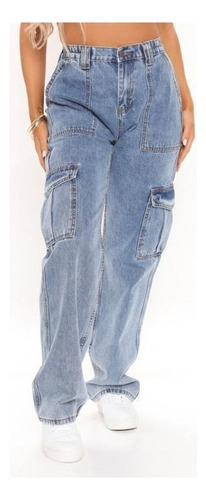 Women's Loose Jeans With Multiple Pockets