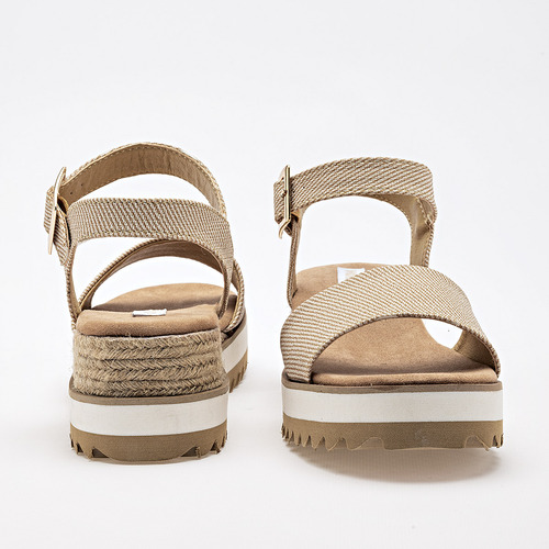 Moramora Sandalia Para Mujer Beige Cod 132634-e