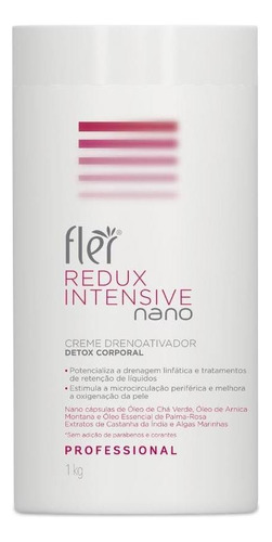 Creme Drenoativador Detox Flér Redux Intensive Nano 1kg