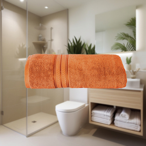 Toalla Medio Baño Poliéster Encanto Concord Color Durazno
