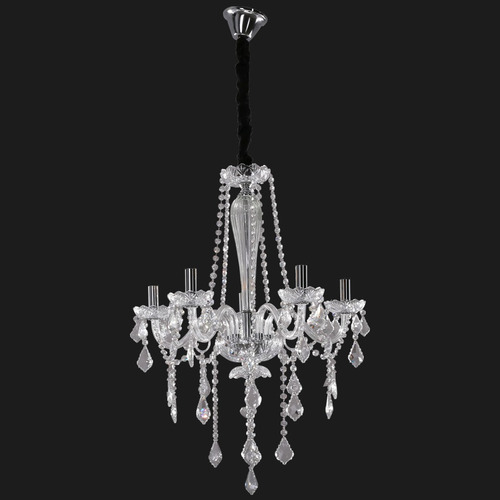 Lustre Candelabro Cristal Maria Teresa 5 Braços Clear Or1165