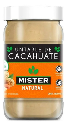 2 Pza Crema De Cacahuate Mister Natural 840 G