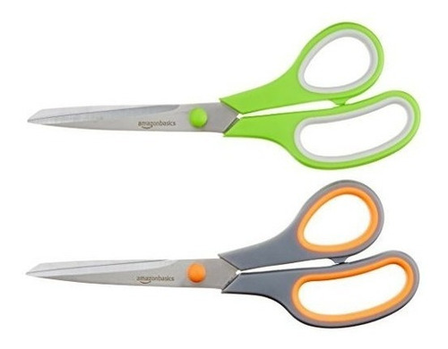 Imagen 1 de 6 de Tijera Multiproposito Amazonbasics 3 Unidades Verde Y Gris 2
