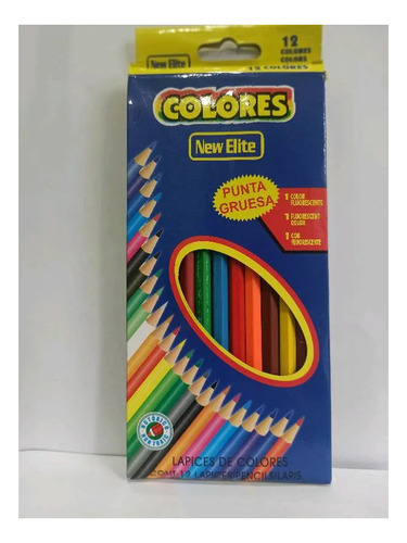 Caja 12 Lapices De Colores Punta Gruesa X12 Cajas