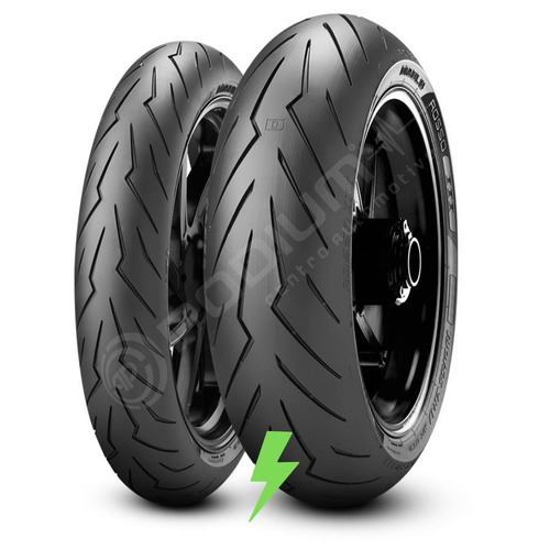 Par Pneu Pirelli Diablo Rosso 3 120 70 17 + 160/60-17