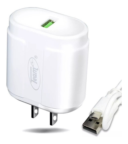 Cargador Team Carga Rapida Cable Usb V8 Microusb 3.0 Celular