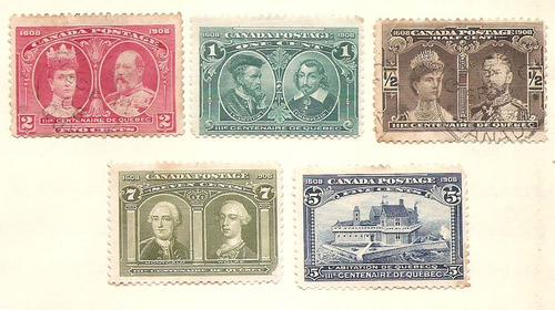 Canada Colonia Británica Yv 85/6/7/8/9 Catál U$100 Año 1908 