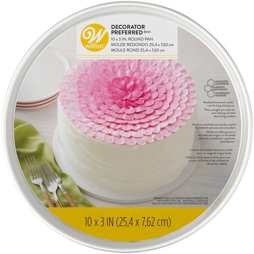 Molde Redondo Para Pastel 10x3'' (25.4 Cm) Wilton 2105-6104