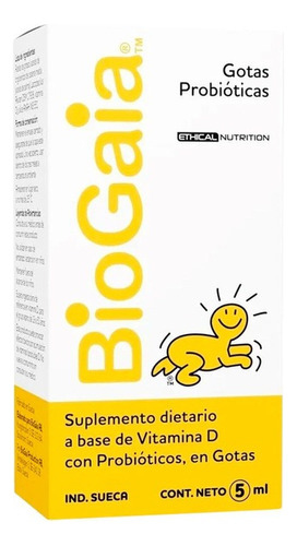 Biogaia Probioticos Gtas. X 5 Ml. Estimula El Sist. Inmunit. Sabor Limón