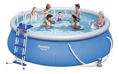 Pileta Inflable Bestway 457x122 Bomba + Cobertor + Escalera