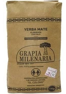 Yerba Mate Grapia Milenaria 3kg (paquetes De 1kg)