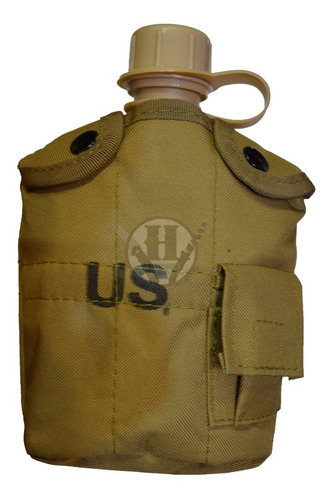 Cantimplora Tactica Us Army Coyote Tan Con Recipiente Metal